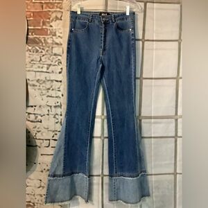 Classic Blue B Collection Retro Bell Bottom Jeans Sz Medium